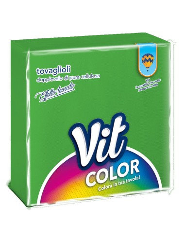 Vit Color 25 Tovaglioli Doppio Velo 32x32cm - Verde